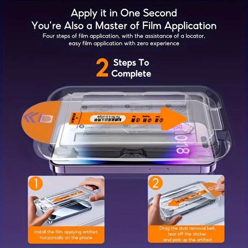 5-pack Ultra HD Härdat Glas Skärmskydd för for iphone 17 Pro Max/16 Pro Max/15 Pro Max/17 Air/16/16e/15/14/13/12/Plus/Mini/XS Max/X, Enklicks Filmapplikator, 9H+ Härdat Glasfilm, Fingeravtrycksresistent, Fulltäckande, Fodralvänlig, Mobilskydd, Enhets Säk