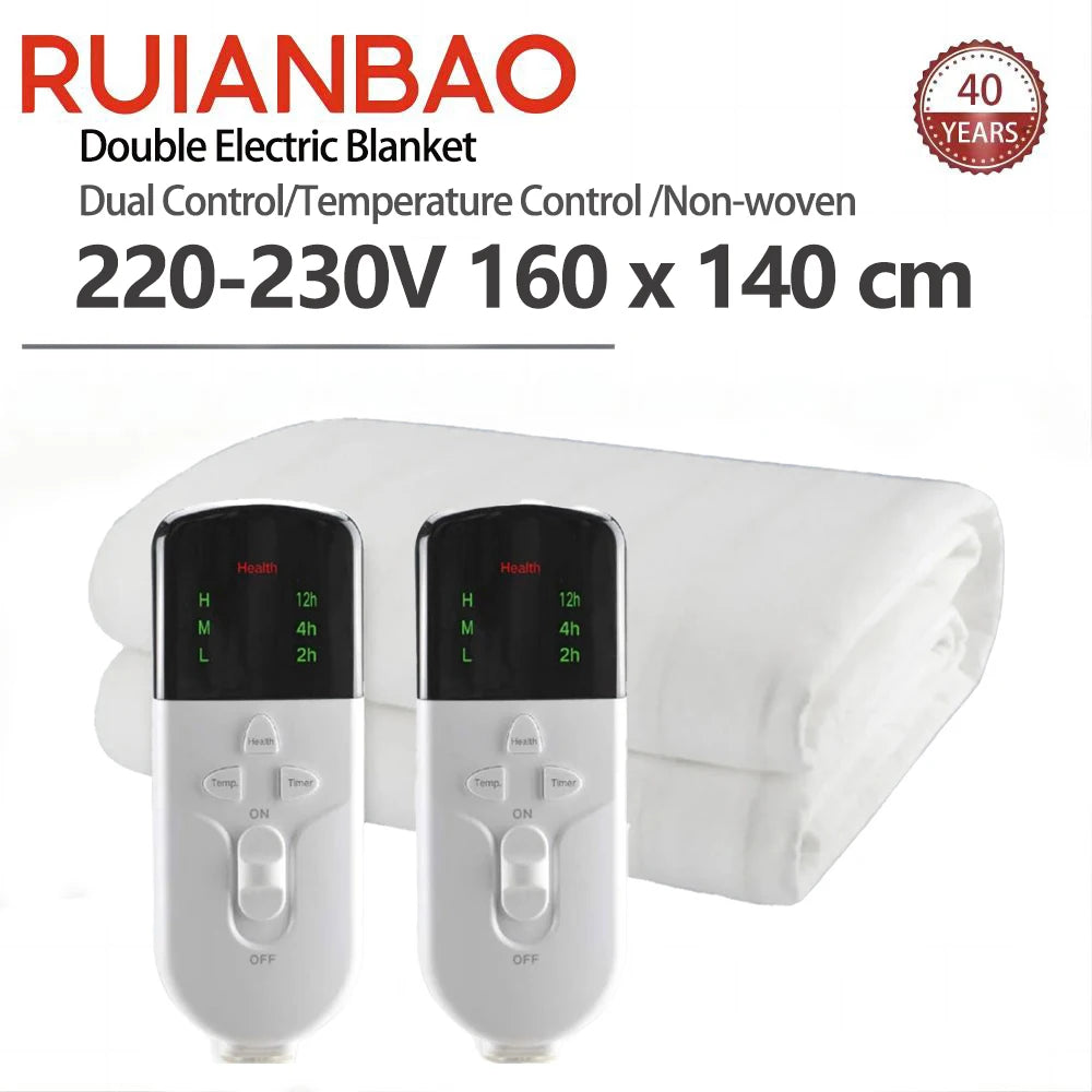 RUIANBAO double electric blanket winter constant temperature warm soft and comfortable temperature protection electric blanket