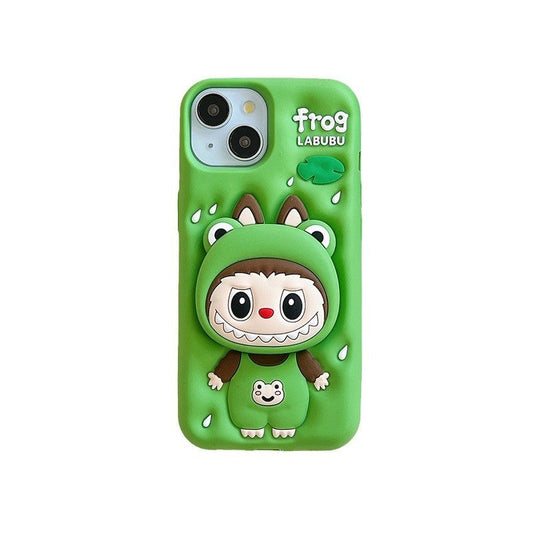 Kero Frog Cutie Labubu Silicone Phone Case with Stand-0